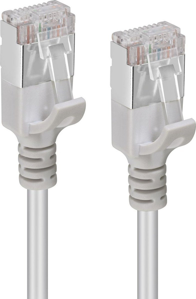 Kabllo rrjeti MicroConnect CAT6A U FTP Slim, 1.5m, 10 Gbit/s, e bardhë