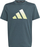 Bluzë sportive adidas TI Tee Jr IJ6416, poliestër, për kalamaj, jeshile