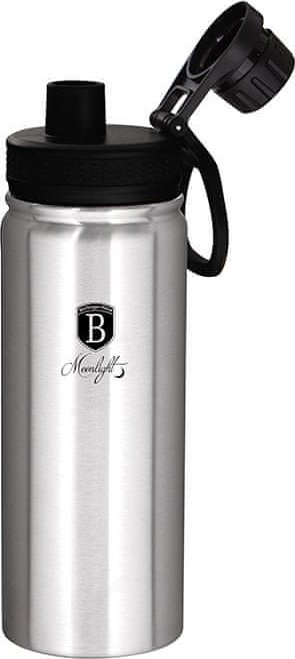 Shishe sportive BerlingerHaus Moonlight Edition, 0.54L, çelik inox 18/10, argjendi