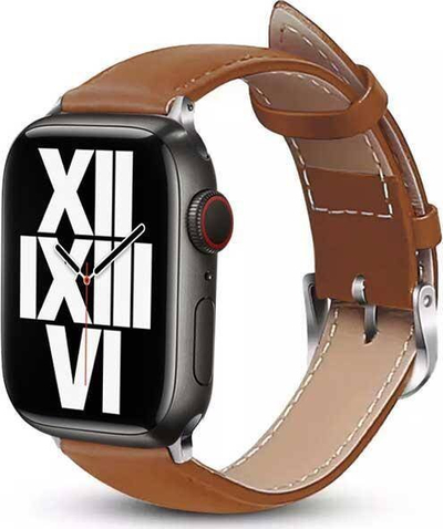 Rrip për Apple Watch Crong Noble Band, lëkurë e vërtetë, 42/44/45/49 mm, mokka