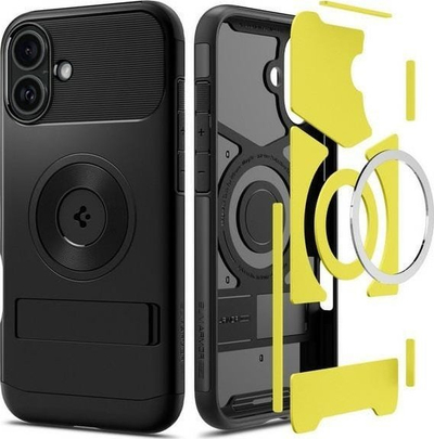 Mbrojtëse telefoni Spigen Slim Armor MagSafe për iPhone 16, e zezë