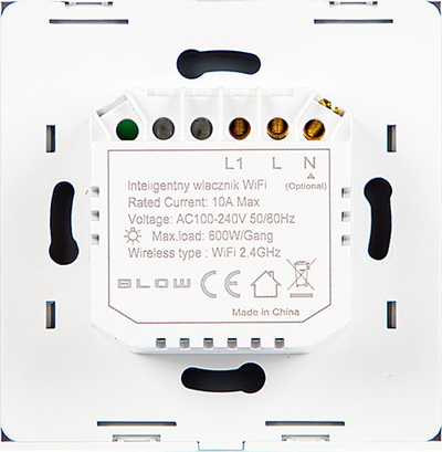 Set ndërprerësish smart BLOW FI60, 5 copë, WiFi, touch xham, i bardhë