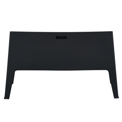 Divan i jashtëm Sleek HM6366.02, 2 vende, polipropilen, 133x68x73 cm, i zi