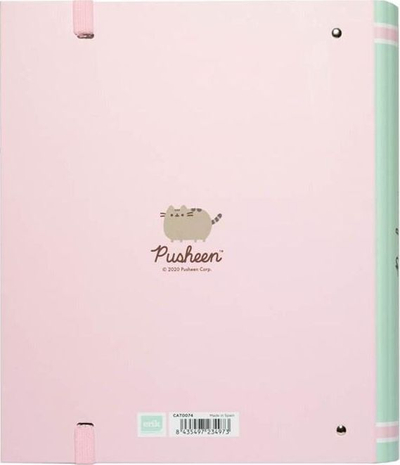 Dosje unazore Pusheen Budget, 4 unaza, 26x32cm, jeshile e çelët