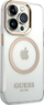 Kapak telefoni Guess GUHMP14LHTRMD për iPhone 14 Pro 6.1", Metal Outline, MagSafe, plastik i tejdukshëm me ngjyrë ari