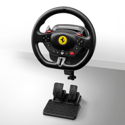 Тупаница за игри Thrustmaster T98 Ferrari 296 GTS, со педали, 240°, црна