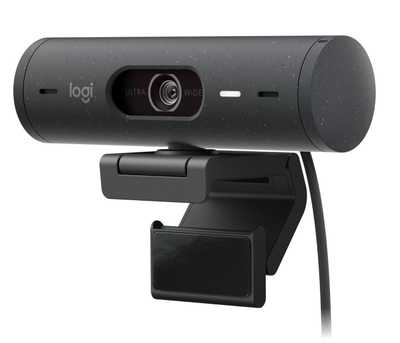Webcam Logitech Brio 500, Full HD 1080p, USB C, gri grafit