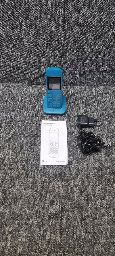 Telefon pa tela DECT Telekom Speedphone 12, ekran 5 cm, memorie 100 kontakte, petrol