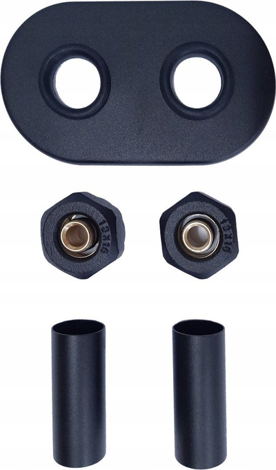 Set maskues Vario Term Concealing PEX, rozetë dyshe 3/4", e zezë mate