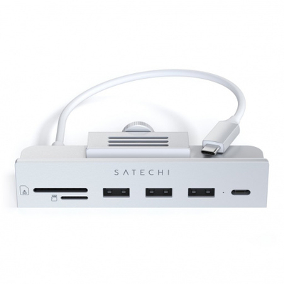 USB Hub Satechi USB-C Clamp për iMac 24" (2021), i argjendtë