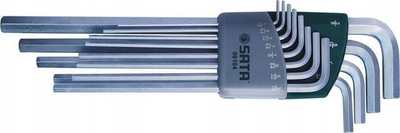Set çelësa imbus SATA ST09104SJ, 12 copë, gjatësi ekstra e madhe, me kuti mbajtëse