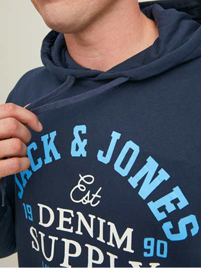 Duks Jack&Jones PLUS JJELOGO Regular Fit, i kaltër