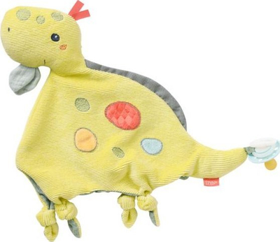 Lodër pelushi Fehn Cuddle Cloth kukull dore Dino Diego, për bebe, me zhurmë, shumëngjyrësh