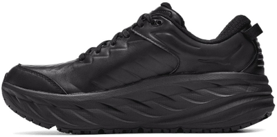 Atlete pune HOKA Bondi SR Wide, kundërrëshqitje, lëkurë, të zeza