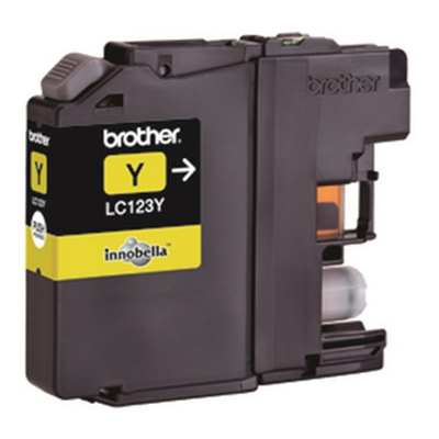 Кертриџ со боја Brother LC123Y, жолта, оригинален