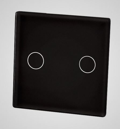 Panel xhami me prekje TouchMe TM531B, 2 çelësa, i zi