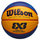 Top basketbolli Wilson, lëkurë sintetike, nr. 6, kaltër/verdhë
