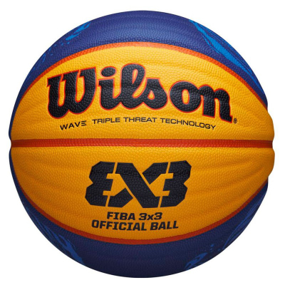 Top basketbolli Wilson, lëkurë sintetike, nr. 6, kaltër/verdhë