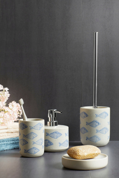 Dispenser sapuni WENKO Aquamarine, qeramikë, 0.475L, bezhë