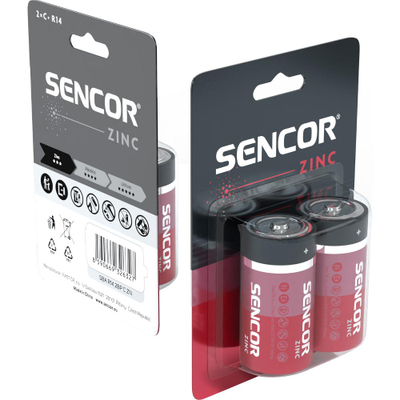 Bateri Sencor SBA R14 2BP C Zn, 2 copë