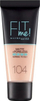 Fondatinë Maybelline Fit Me Matte Poreless 104 Ivory Soft, e lëngshme, 30 ml