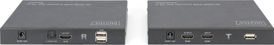Sistem transmetimi AV Digitus HDMI 2.0 KVM Extender, 70m, UHD 4K 60Hz, i zi