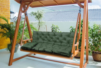 Set jastëkësh kopshti Garden Universal, 150x60x50cm, 2x42x42cm, jeshile