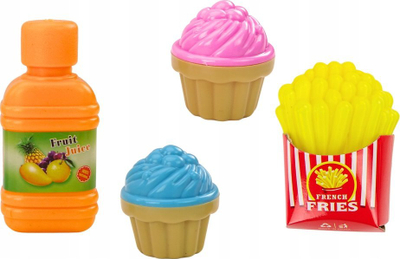 Set lodrash kuzhine Mini Happy Gourmet, pica e akullore, takëme plastike shumëngjyrëshe