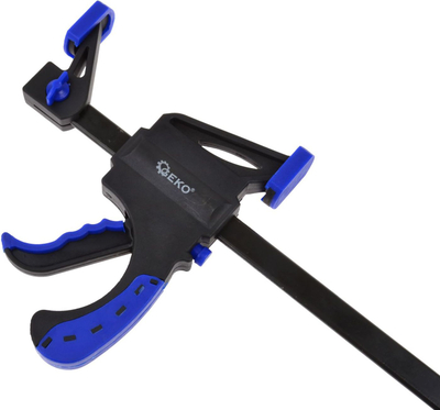 Стегач за столари Geko One Handed Clamp 150mm, отворање 150mm, пластика
