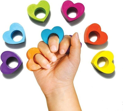 Set bojrash unazë Ooly Ring Crayons 133-105, 6 copë, shumëngjyrëshe