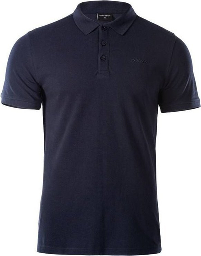 Bluzë polo Hi-Tec Romso për burra, pambuk 100%, blu navy, masa M