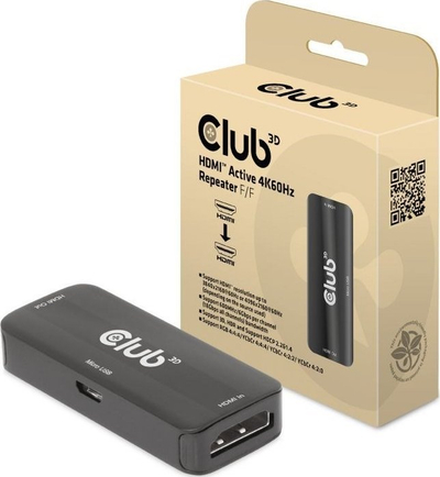 Adapter aktiv HDMI Club 3D CAC-2310, 4K 60Hz, F/F, i zi