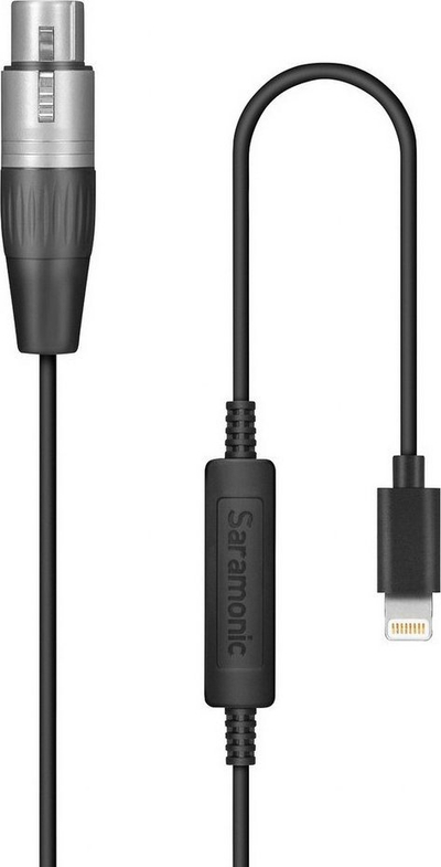 Kabllo mikrofonike Saramonic LC-XLR, XLR femër në Lightning, 6m, e zezë