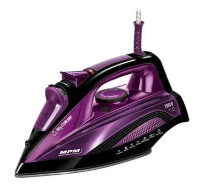 Hekur me avull MPM MZE-21/RS, taban qeramik, sistem anti-kalk, gri