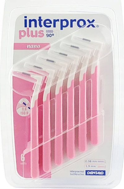 Furça ndërdhëmbëshe Vitis Interprox Plus Nano 0.6, set me 6 copë