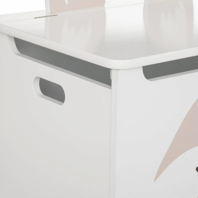 Kuti dekorative Atmosphera White Fox Softness, MDF, 53x33x54.5cm, e bardhë