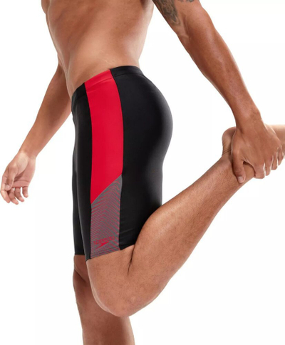 Rroba banje për çuna Speedo Dive Jammer, Endurance10, me lidhëse, të zeza me të kuqe