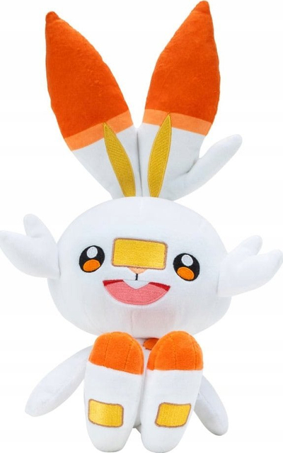 Lodër pellushi Jazwares Pokémon Scorbunny, 20cm, shumëngjyrëshe