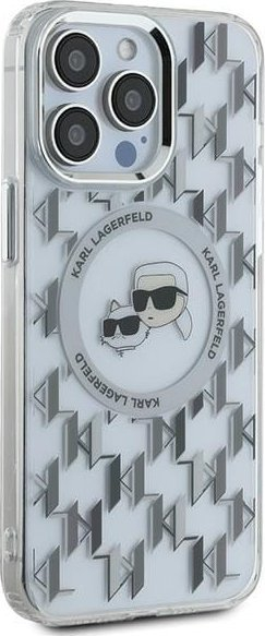 Futrollë Karl Lagerfeld KLHMP15LHMCKMHT për iPhone 15 Pro 6.1", MagSafe, e tejdukshme