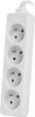 Kabllo korrenti 1.5m, 4 priza, e bardhë (PS0-04E-0150-W)