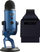 Mikrofoni Blue Yeti USB Midnight Blue (988-000232) + Llamba Litra Glow, kondenzator, kardioid, i kaltër
