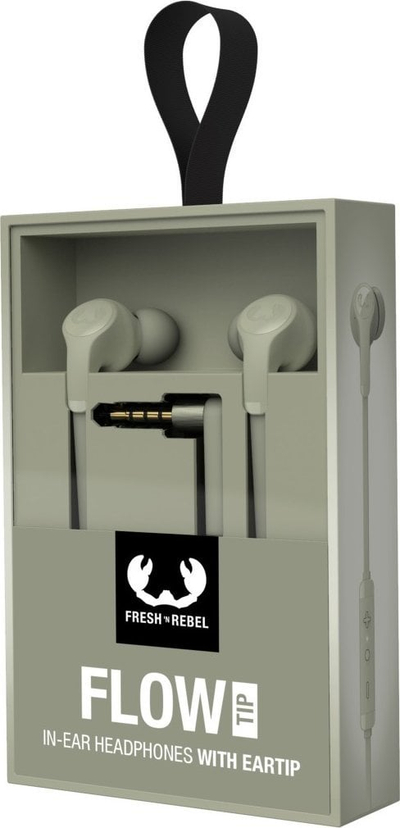 Kufje in ear Fresh n Rebel Flow Tip, me mikrofon, 3.5mm jack, jeshile