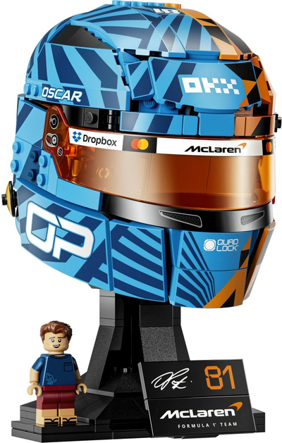 Set LEGO Editions Kask Oscar Piastri McLaren 43017, 793 pjesë, blu portokalli