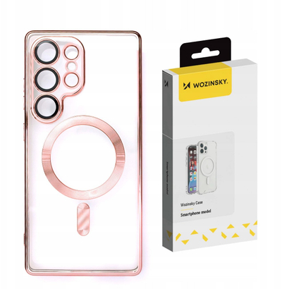 Футрола за телефон Wozinsky Electroplated MagSafe, Samsung Galaxy S24 FE, TPU, розова