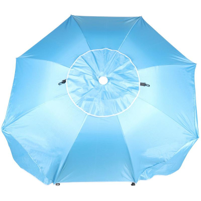 Çadër plazhi XXL, 240cm, me mure anësore, blu