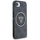 Мобилна маска Guess IML Metal Glitter 4G Circle Triangle за iPhone 16E, MagSafe, црна