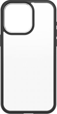 Kapak telefoni OtterBox React Series për iPhone 15 Pro Max, i tejdukshëm me kornizë të zezë