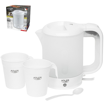 Cajnik elektrik Adler AD 1381, 0.5L, plastik, i bardhë
