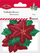Ngjitësa zbukuruese prej fetre Titanum Red Poinsettia, set me 6 copë, me lule të kuqe