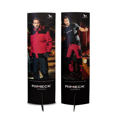 Stendë kartoni promocionale Rimeck, 160 x 50 cm, e zezë